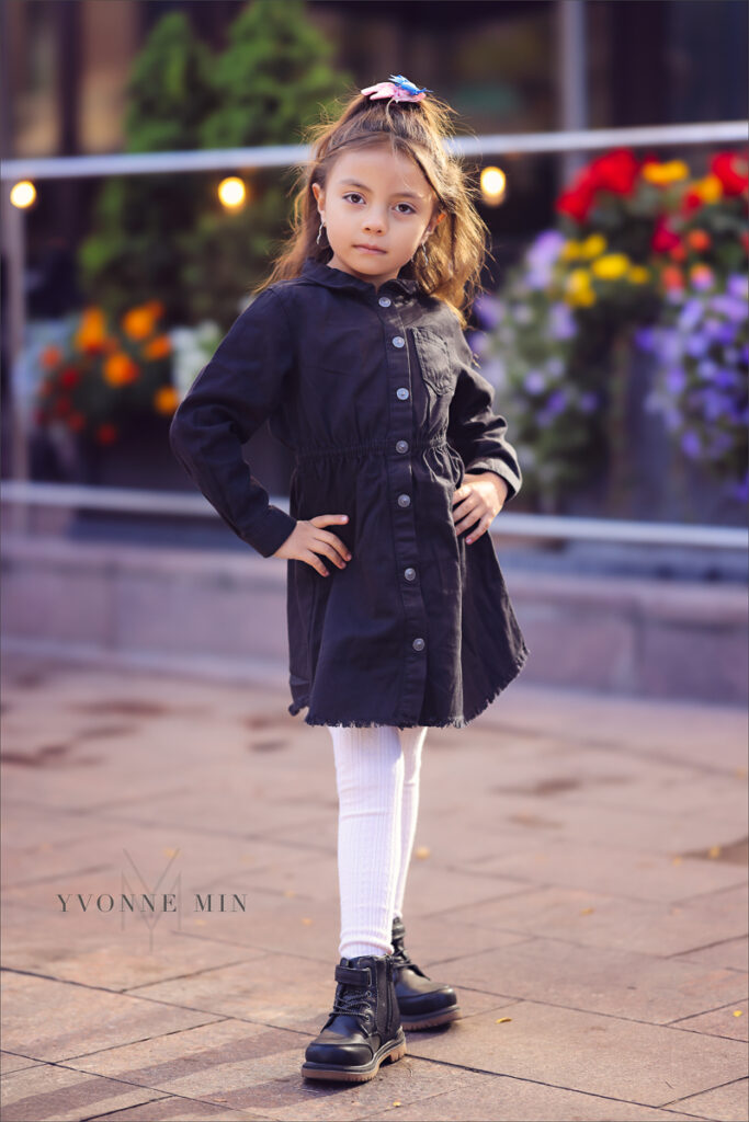 A young couple huge each other during their family photography session with Yvonne Min Photography in downtown Denver.